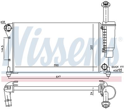 NISSENS 617852 Číslo výrobce: 376700284. EAN: 5707286322530.