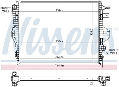 NISSENS 65297 Číslo výrobce: 376756341. EAN: 5707286345324.