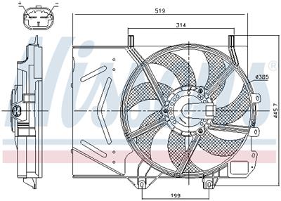NISSENS 85986 Číslo výrobce: 351043541. EAN: 5707286414075.