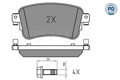 MEYLE 025 225 8818/PD Číslo výrobce: MBP1785PD. EAN: 4040074251171.