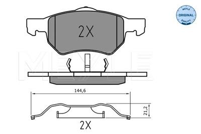 MEYLE 025 238 0718 Číslo výrobce: MBP1758. EAN: 4040074251355.