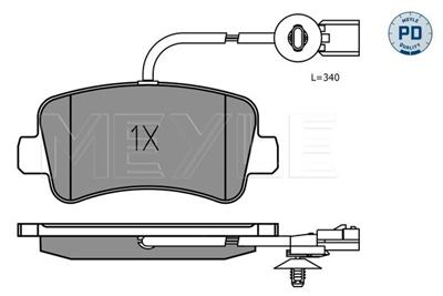 MEYLE 025 251 1218/PD Číslo výrobce: MBP0838PD. EAN: 4040074145357.