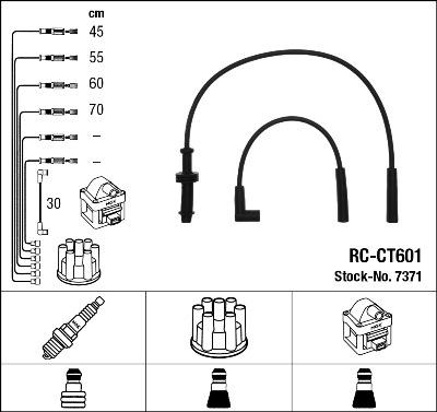 NGK 7371 Číslo výrobce: RC-CT601. EAN: 87295073711.
