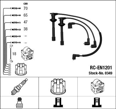 NGK 0349 Číslo výrobce: RC-EN1201. EAN: 87295003497.