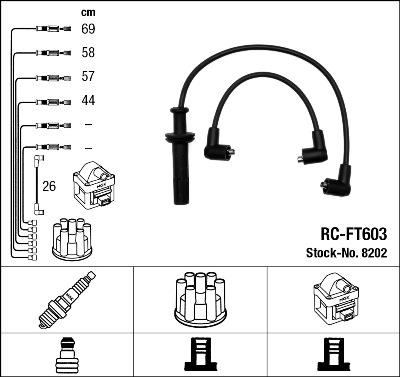 NGK 8202 Číslo výrobce: RC-FT603. EAN: 87295082027.