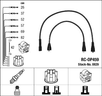 NGK 0829 Číslo výrobce: RC-OP459. EAN: 87295008294.