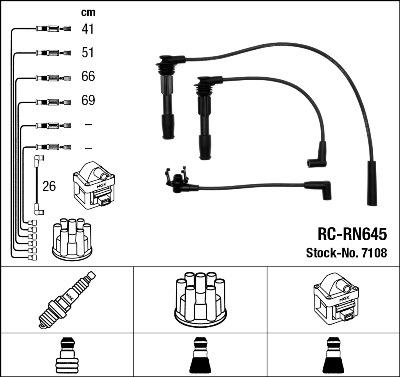 NGK 7108 Číslo výrobce: RC-RN645. EAN: 87295071083.