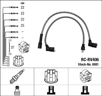 NGK 0881 Číslo výrobce: RC-RV406. EAN: 87295008812.