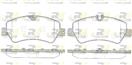 ROADHOUSE 21521.00 - Sada brzdových destiček, vždy 4 kusy v sadě