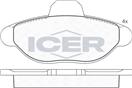ICER 180923 - Sada brzdových destiček, vždy 4 kusy v sadě