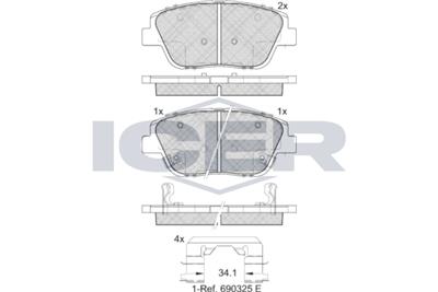 ICER 182136 Číslo výrobce: 25116. EAN: 8424073107671.