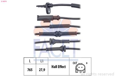 FACET 21.0074 Číslo výrobce: EPS 1.960.074. EAN: 8012510049976.