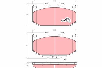 TRW GDB1006 Číslo výrobce: 21307. EAN: 3322936410065.
