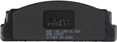 TRW GDB106 Číslo výrobce: 20073. EAN: 3322936401063.