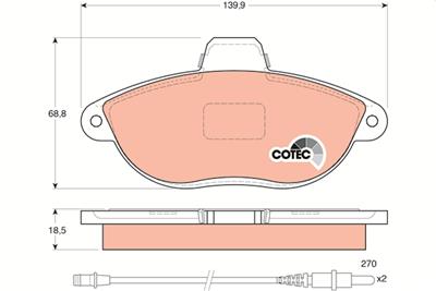 TRW GDB1216 Číslo výrobce: 23040. EAN: 3322937137435.