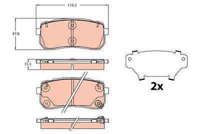 TRW GDB2112 Číslo výrobce: 24599. EAN: 3322938319410.