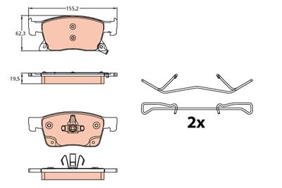 TRW GDB2139 Číslo výrobce: 22345. EAN: 3322938330583.