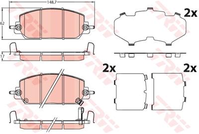 TRW GDB2244 Číslo výrobce: 22620. EAN: 3322938457143.