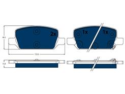 TRW GDB2380BTE ELECTRIC BLUE