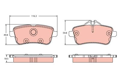 TRW GDB2391 Číslo výrobce: 25215. EAN: 3322938551407.
