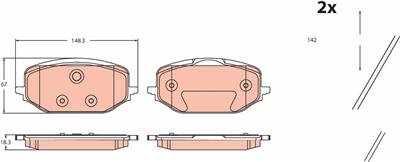 TRW GDB2475 Číslo výrobce: 26588. EAN: 3322938556891.