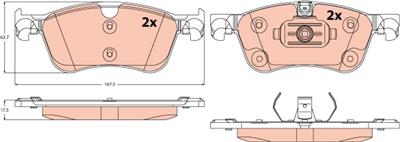 TRW GDB2572 Číslo výrobce: 26594.