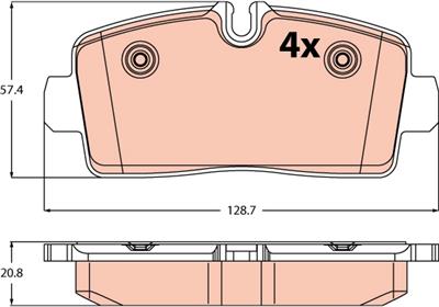 TRW GDB2598 Číslo výrobce: 29478.