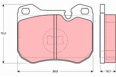 TRW GDB309 Číslo výrobce: 20481. EAN: 3322936403098.