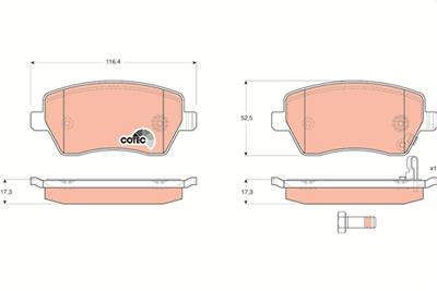 TRW GDB3396 Číslo výrobce: 23973. EAN: 3322937412402.