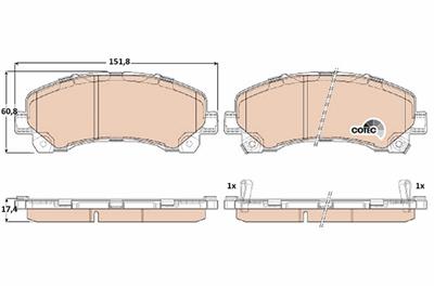 TRW GDB3545 Číslo výrobce: 25149. EAN: 3322938150730.