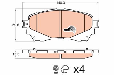 TRW GDB3580 Číslo výrobce: 25725. EAN: 3322938209346.