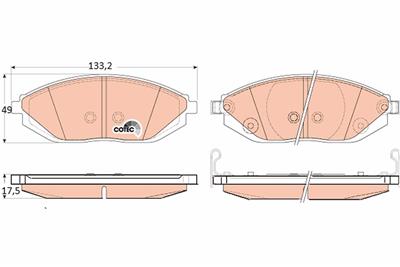 TRW GDB4606 Číslo výrobce: 25268. EAN: 3322938132385.