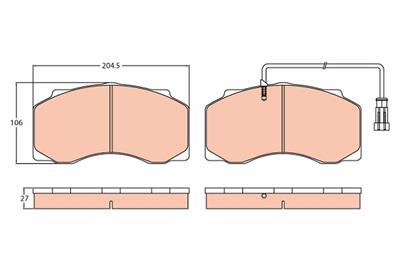 TRW GDB5070 Číslo výrobce: 29077. EAN: 3322937353590.