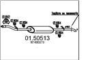 MTS 01.50513 - Střední díl výfuku