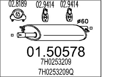 MTS 01.50578 EAN: 8033464456580.