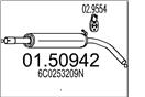 MTS 01.50942 - Střední díl výfuku