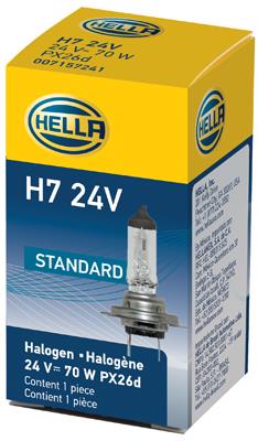 HELLA 8GH 178 555-251 Číslo výrobce: H7 24V. EAN: 4082300287004.