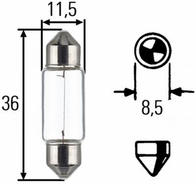 HELLA 8GM 002 092-123 Číslo výrobce: C5W. EAN: 4082300215342.