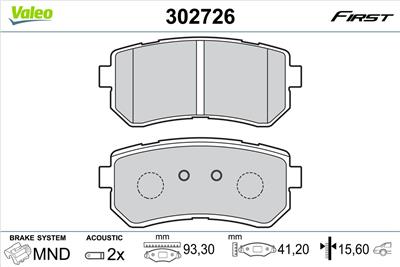 VALEO 302726 EAN: 3276423027260.