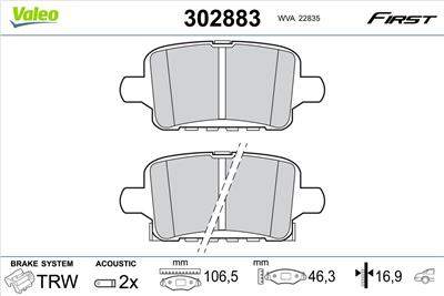 VALEO 302883 EAN: 3276423028830.