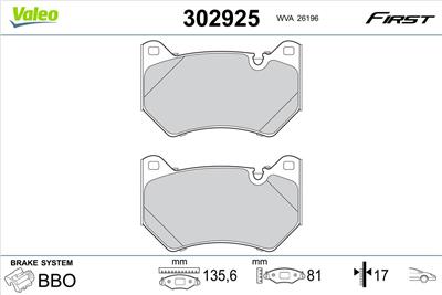 VALEO 302925 EAN: 3276423029257.