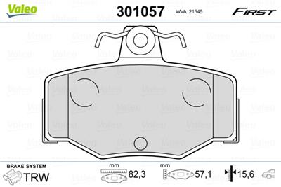 VALEO 301057 EAN: 3276423010576.