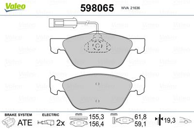 VALEO 598065 Číslo výrobce: 21636. EAN: 3276425980655.