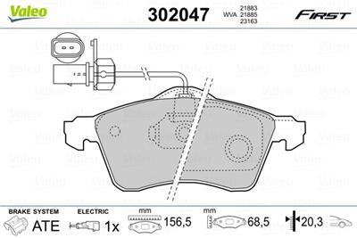 VALEO 302047 EAN: 3276423020476.