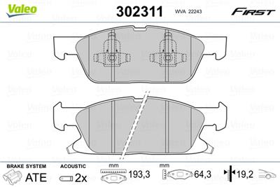 VALEO 302311 EAN: 3276423023118.