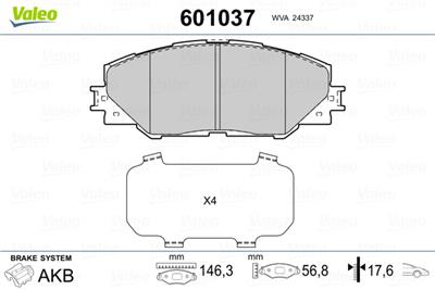 VALEO 601037 EAN: 3276426010375.