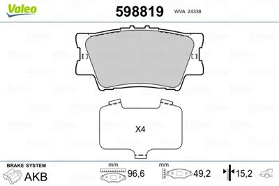 VALEO 598819 EAN: 3276425988194.