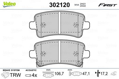 VALEO 302120 EAN: 3276423021206.