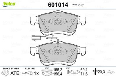 VALEO 601014 EAN: 3276426010146.