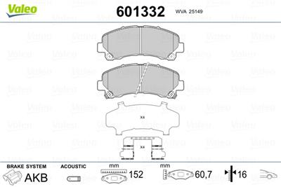 VALEO 601332 EAN: 3276426013321.